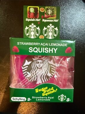 Starbucks Inspired Strawberry Acai Lemonade Nice Cube Squishy Fidget Toy